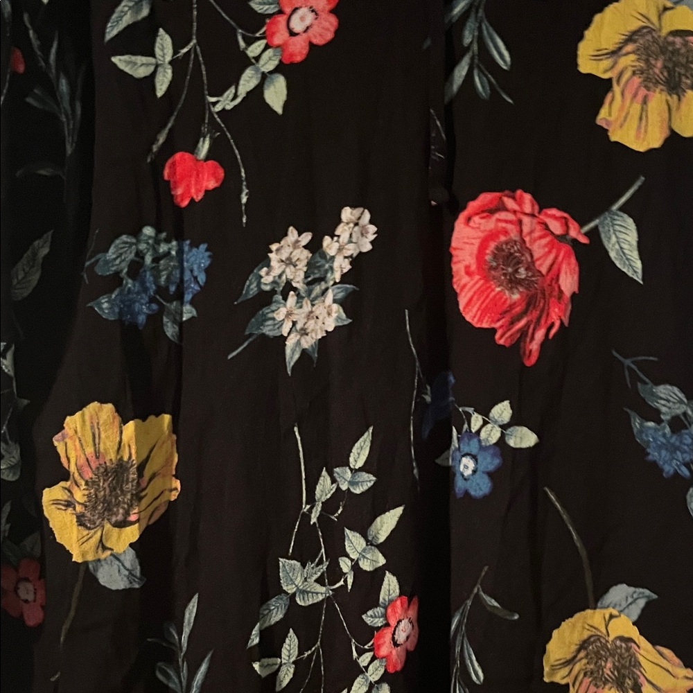 Old Navy Black Dress with Colorful Floral Print - Picture 5 of 6